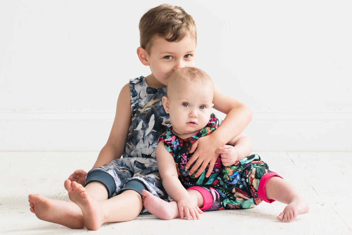 Grow with me snap romper - Short Length - Mermaids