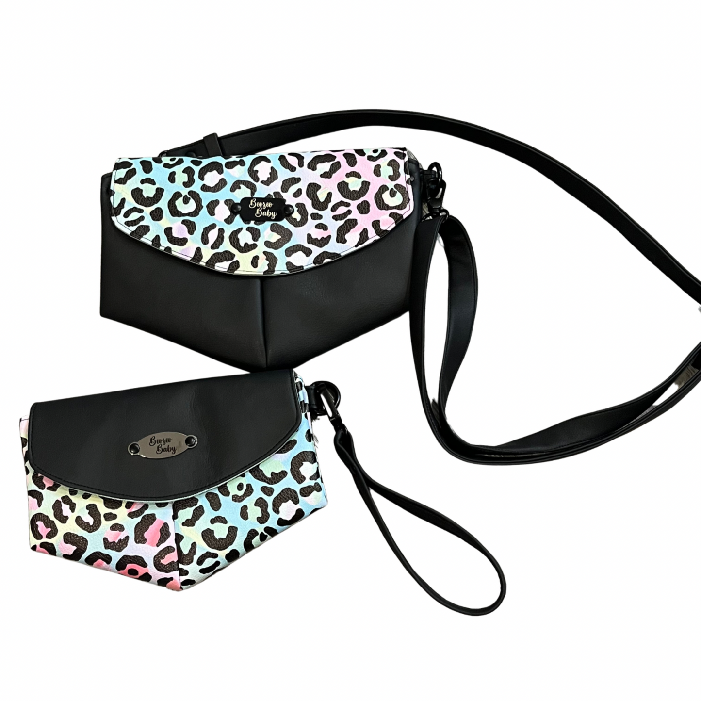 Skye Crossbody and Wristlet - Watercolour Leopard