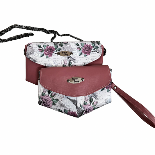 Skye Crossbody and Wristlet - Paris Rose