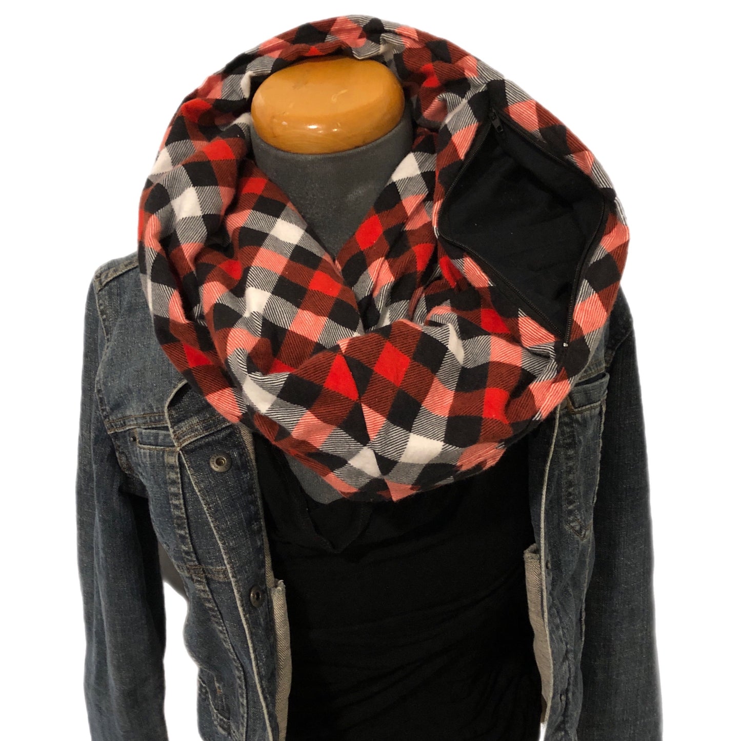 Hidden pocket infinity scarf