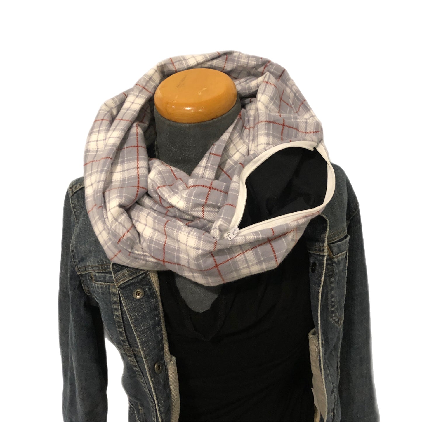 Hidden pocket infinity scarf
