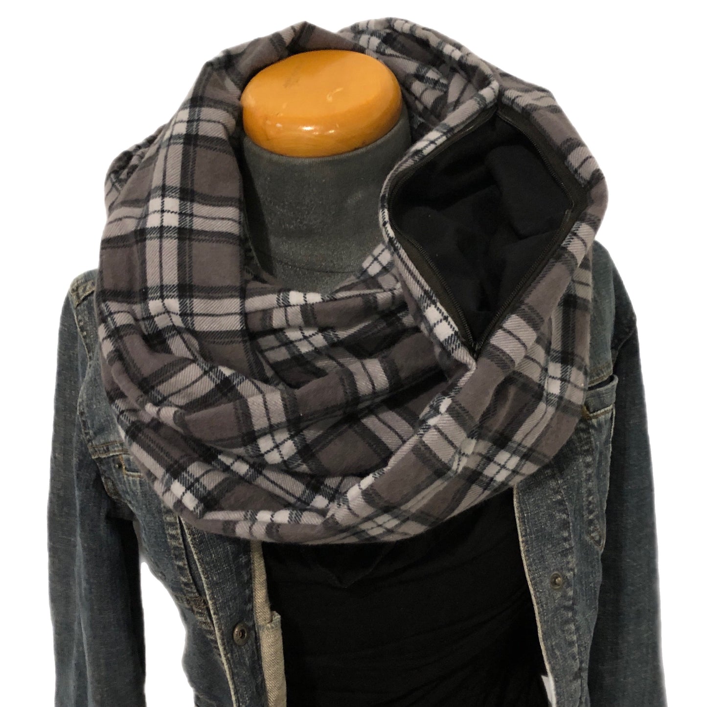 Hidden pocket infinity scarf
