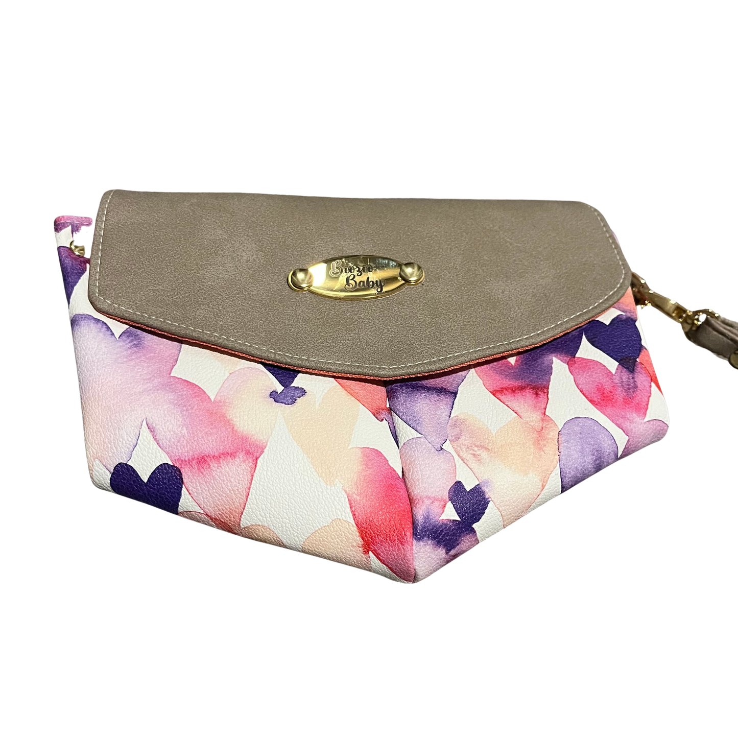 Skye Crossbody and Wristlet - Watercolour hearts