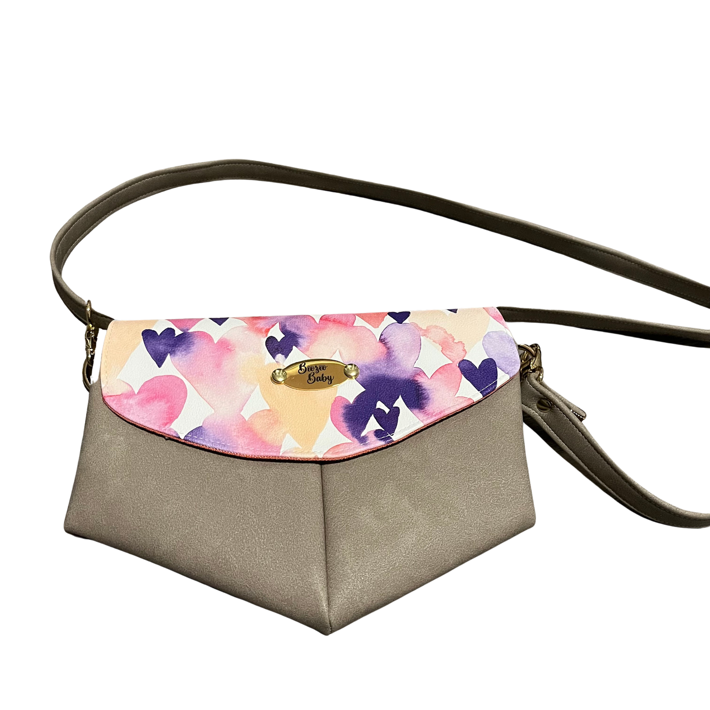 Skye Crossbody and Wristlet - Watercolour hearts