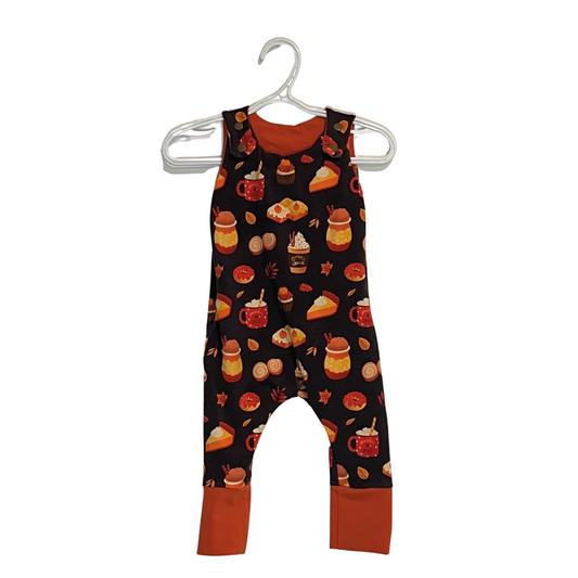 Grow with me snap romper - Pumpkin Spice